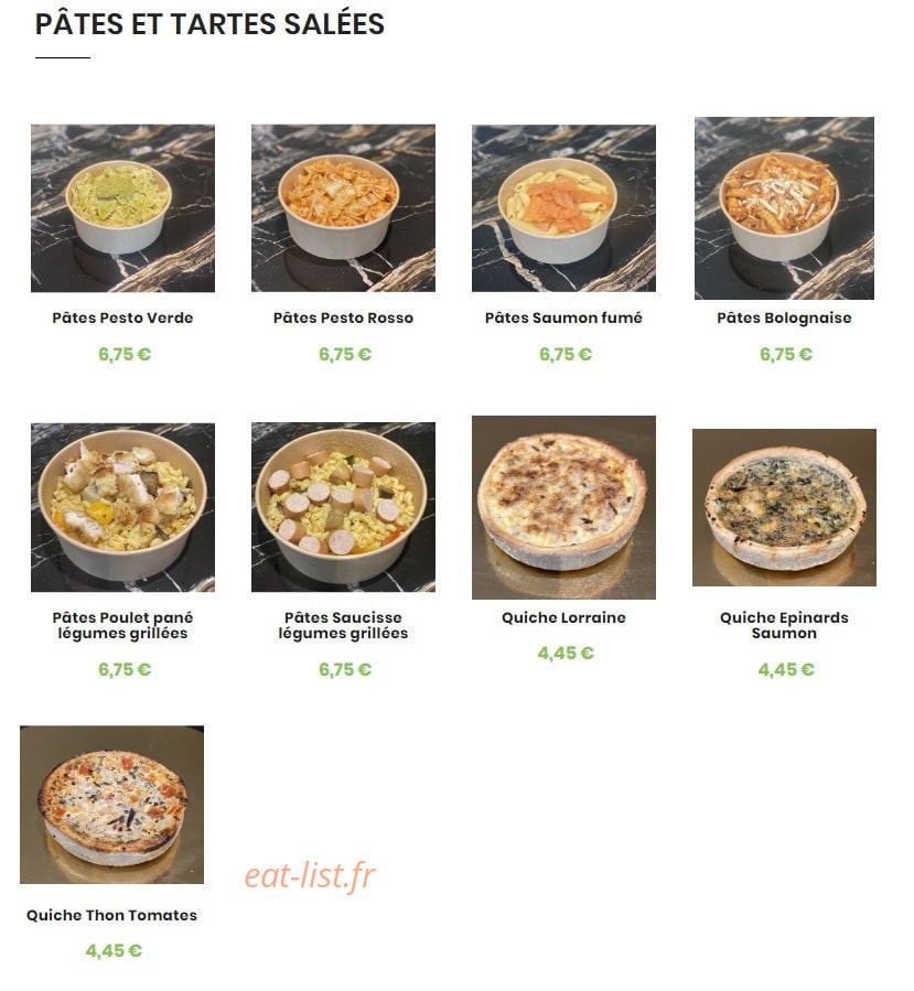 L'Arrêt Gourmand — carte page 1