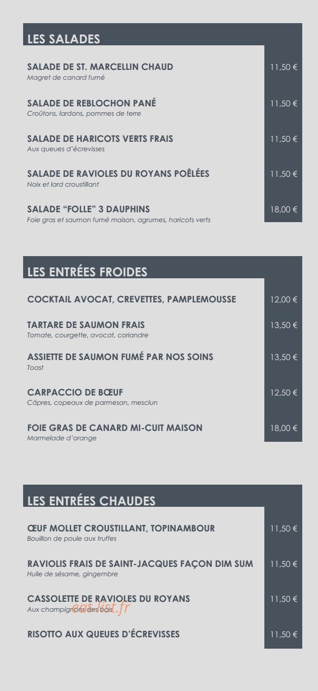 Les Trois Dauphins — carte page 2