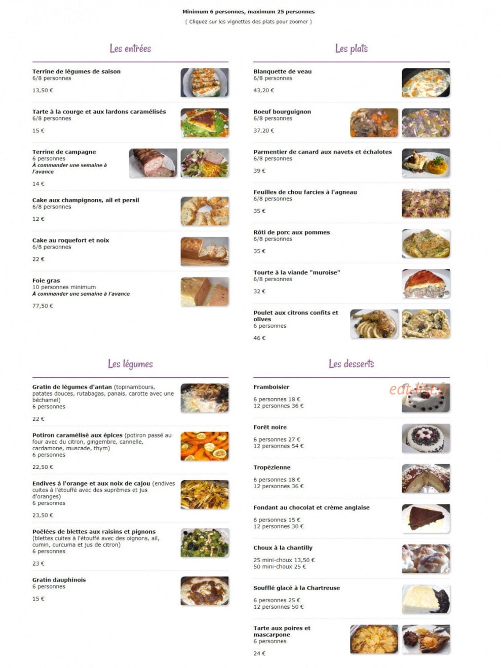 Auberge Du Sappey — carte page 2