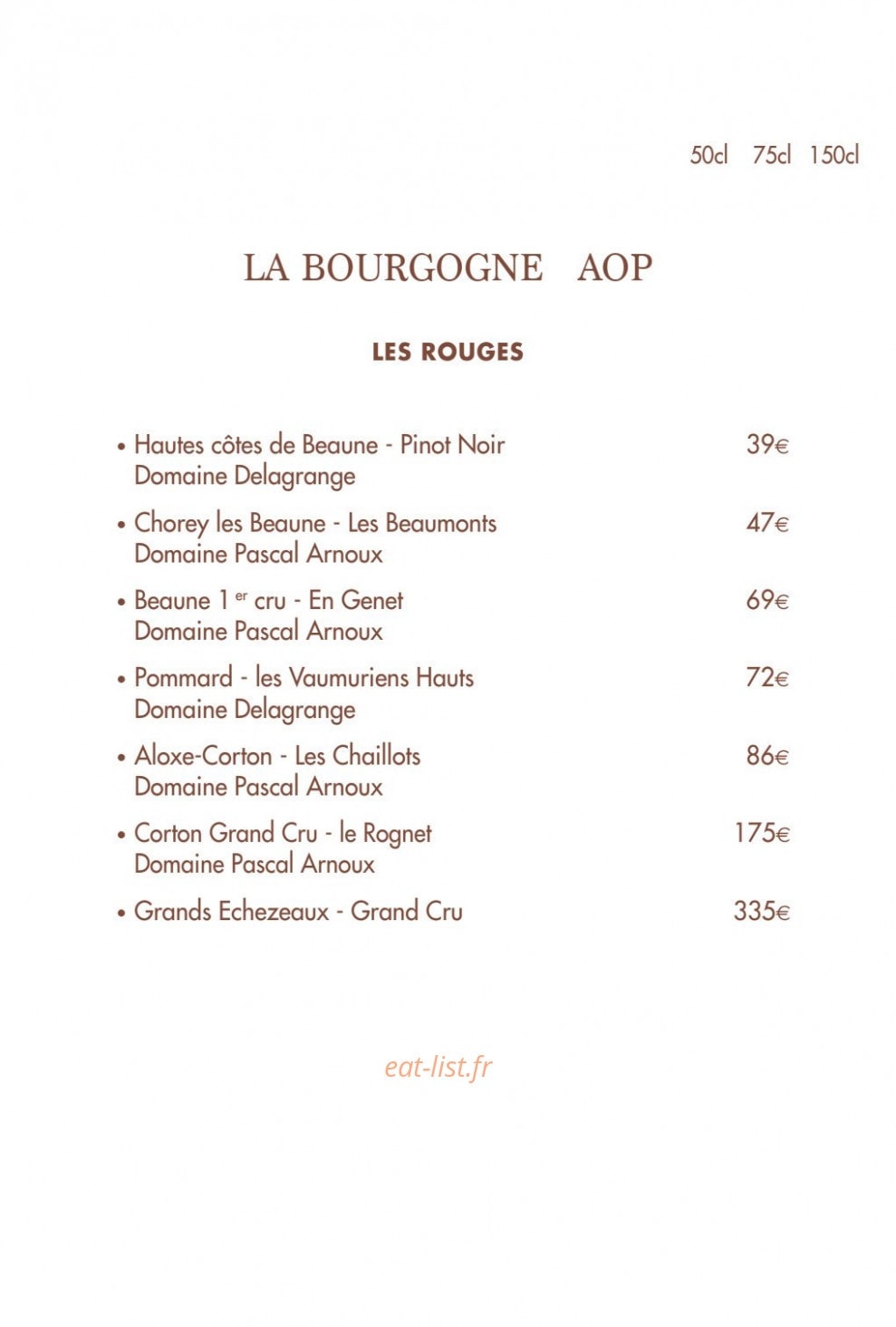 Café de la place — carte page 6