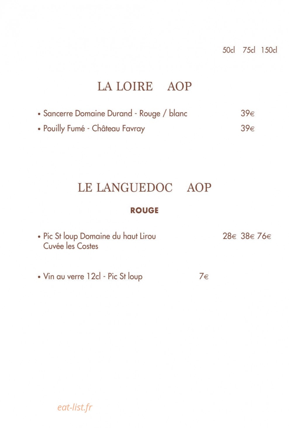 Café de la place — carte page 5
