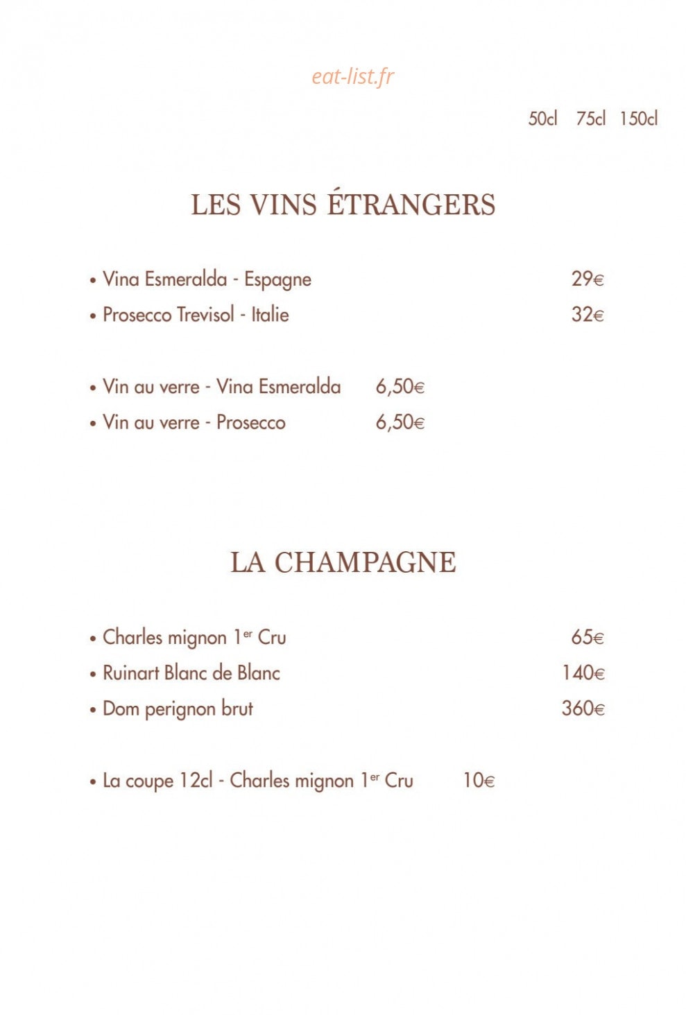 Café de la place — carte page 8