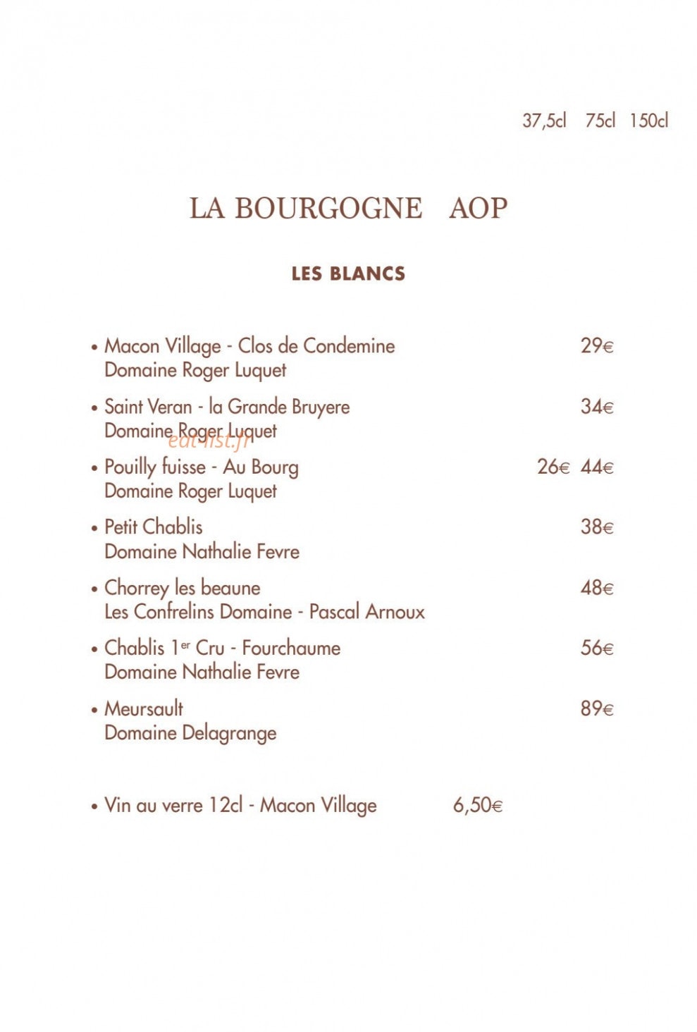 Café de la place — carte page 7