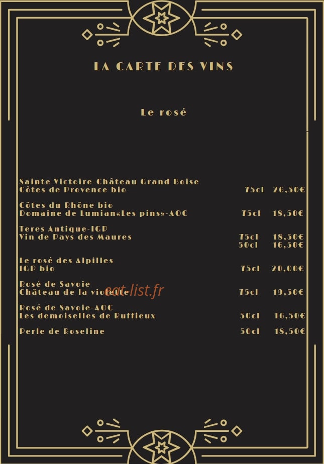 Le Café de la Place — carte page 10