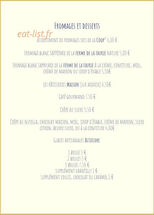 Le Café de la Place — carte page 4