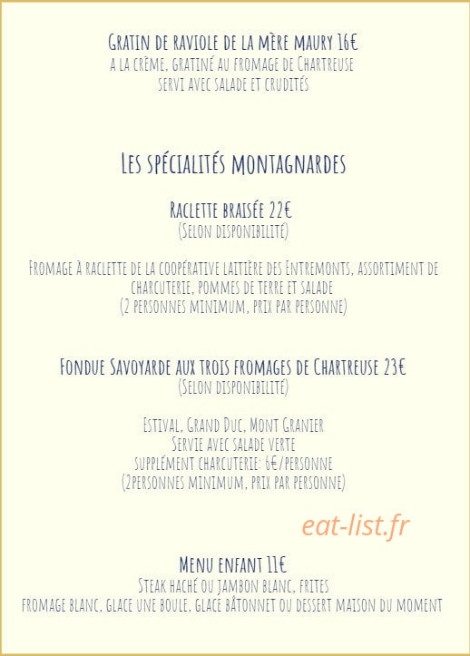 Le Café de la Place — carte page 3