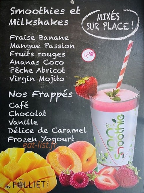 Restaurant du plan d'eau — carte page 1