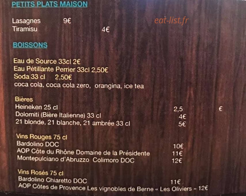 La Pizz' — carte page 3