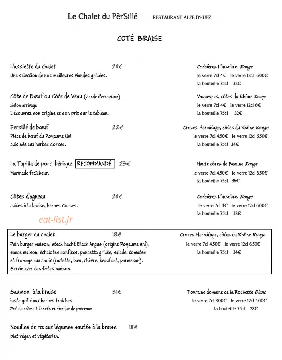 Le Chalet du Pèr'Sillé — carte page 5