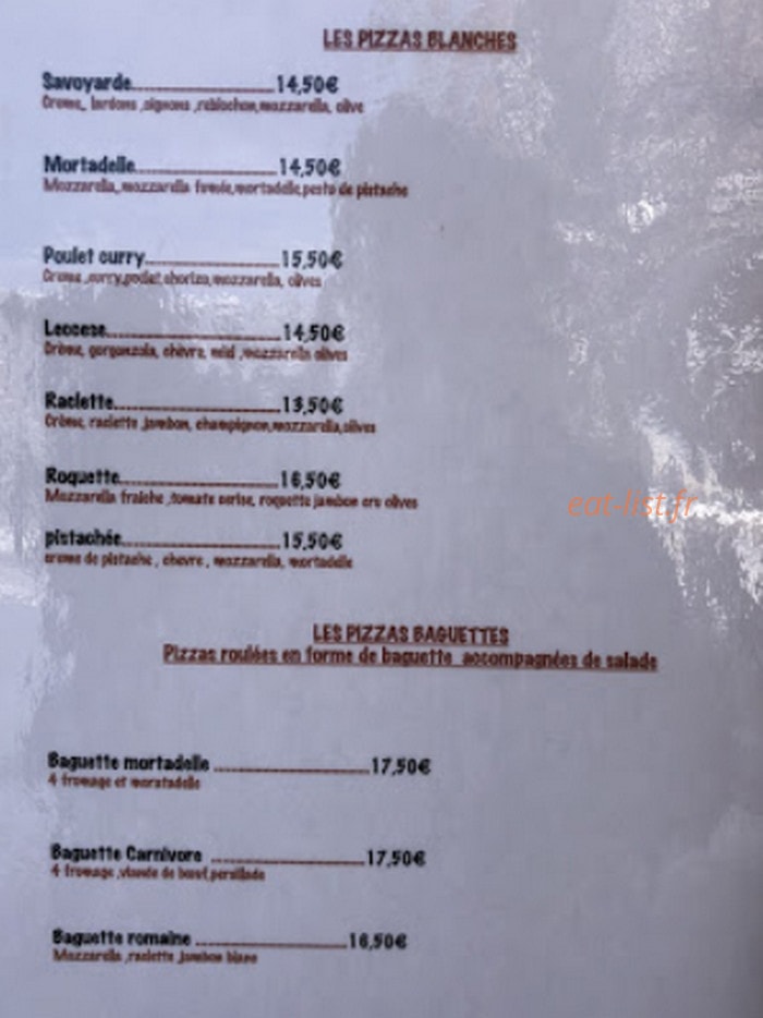 Pizzeria Pinocchio — carte page 4