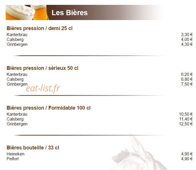 Taverne Lowenbrau — carte page 12