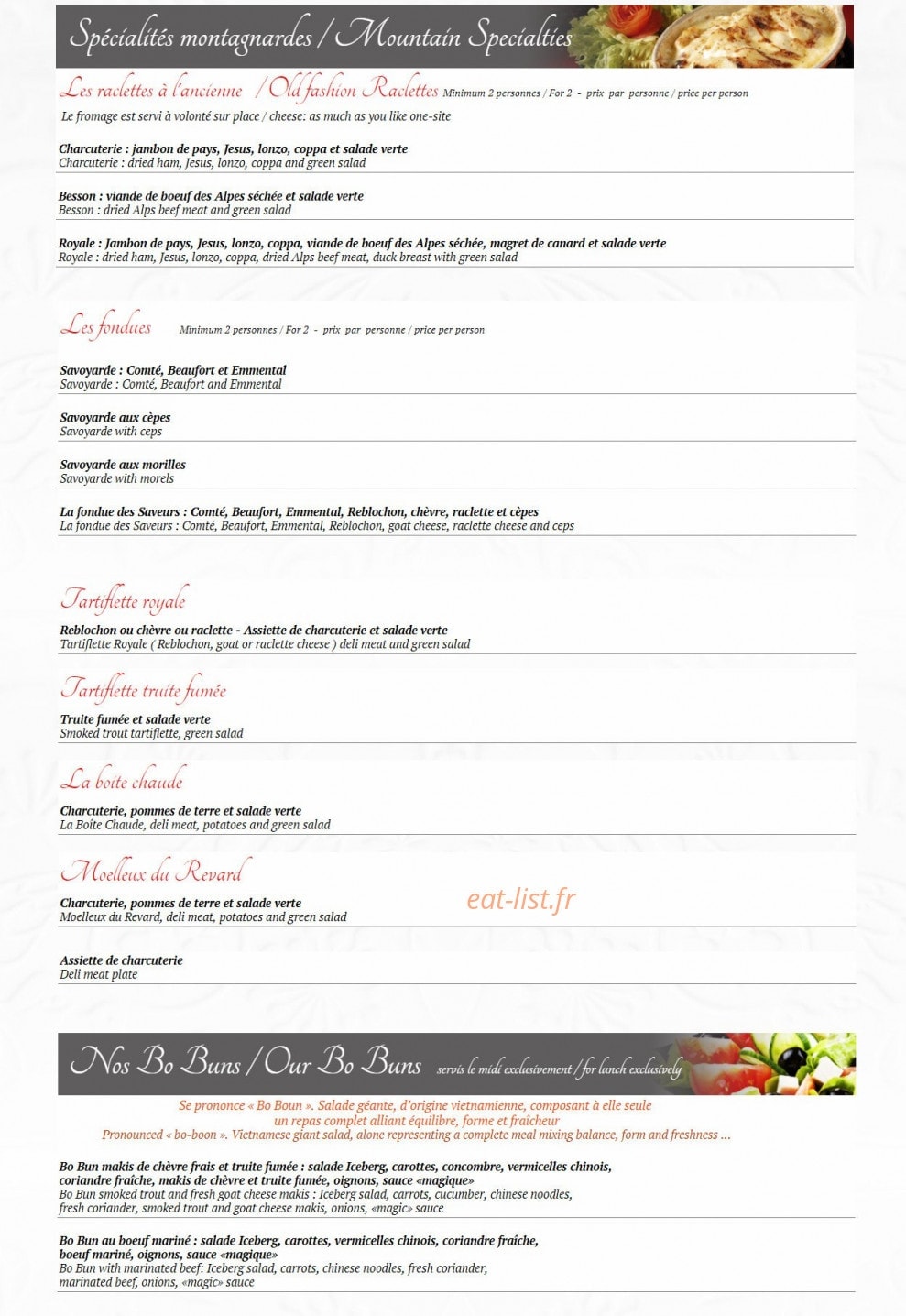 Au Puits Des Saveurs — carte page 2