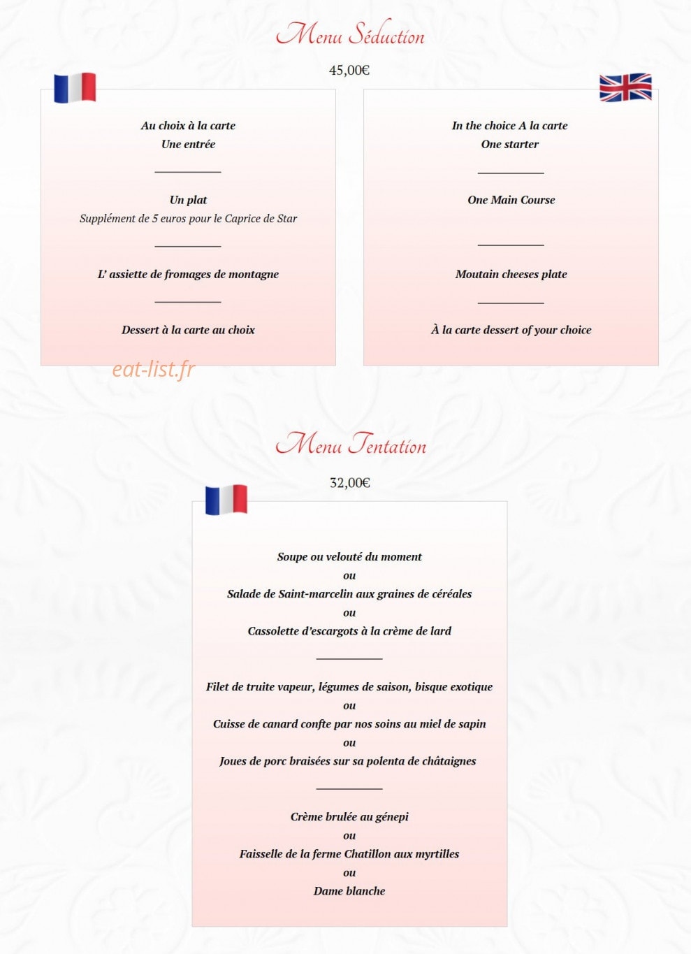 Au Puits Des Saveurs — carte page 4
