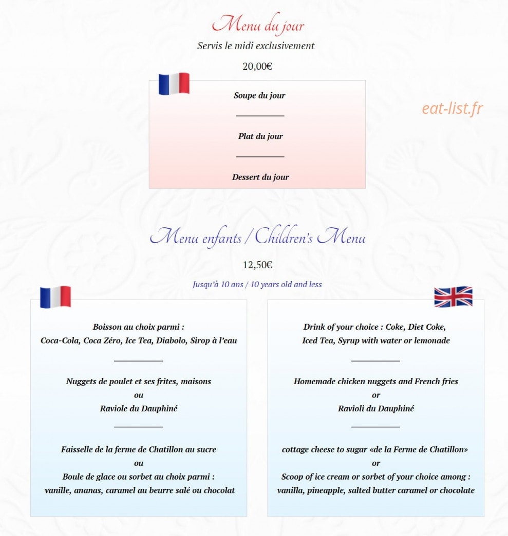 Au Puits Des Saveurs — carte page 5