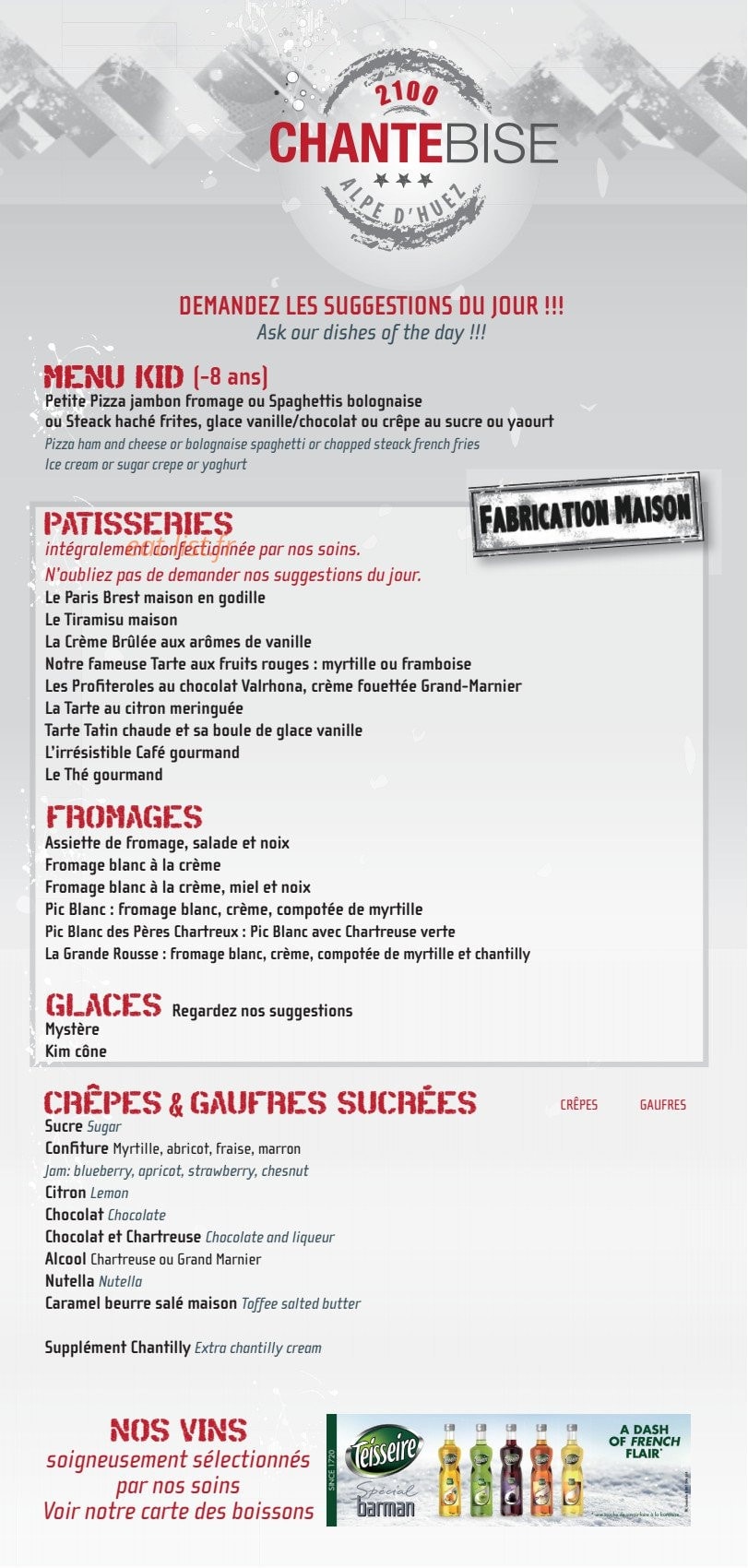 Chantebise 2100 — carte page 1