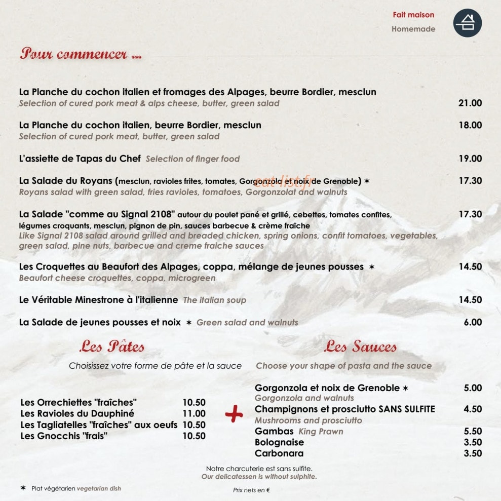 L'authentique — carte page 2
