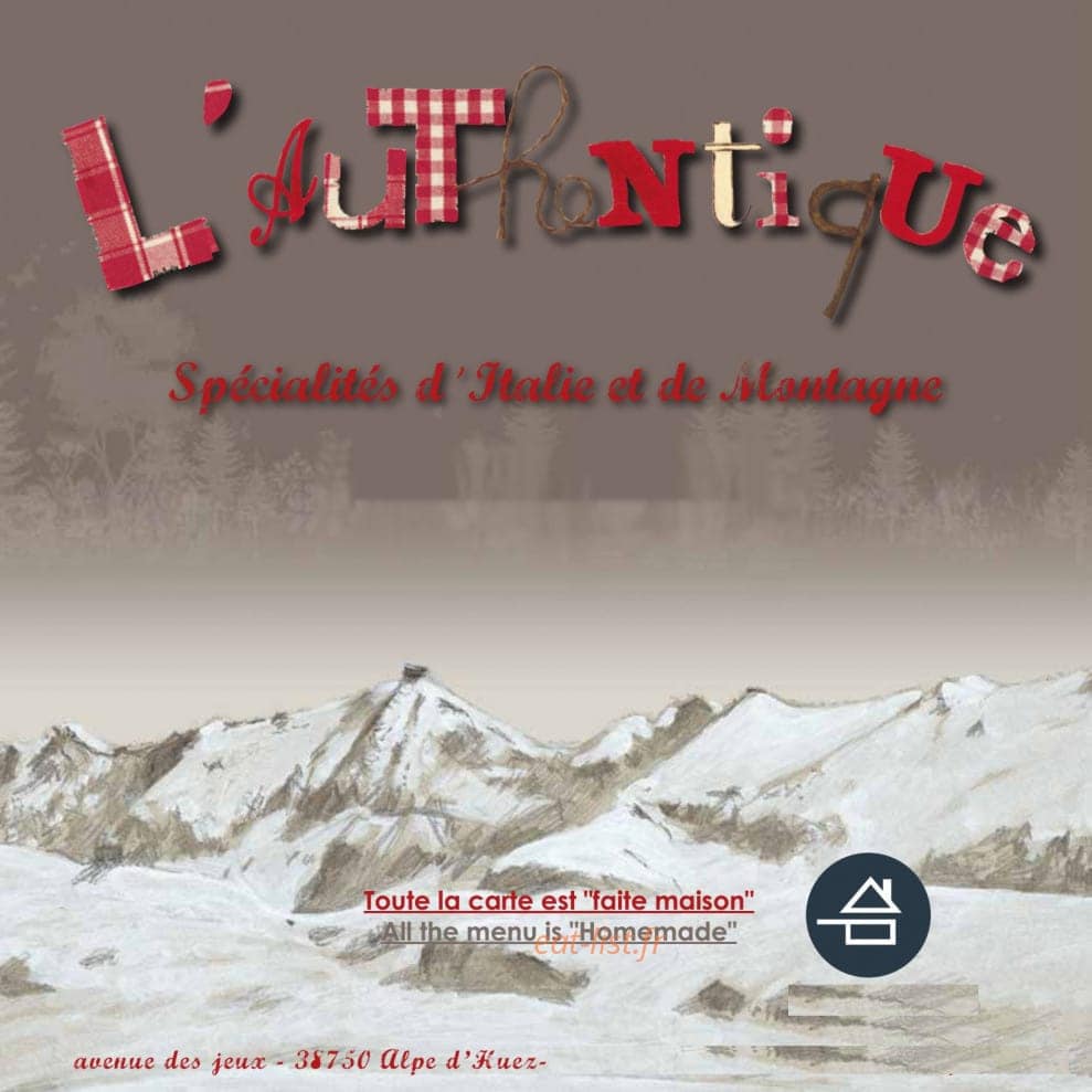 L'authentique — carte page 1