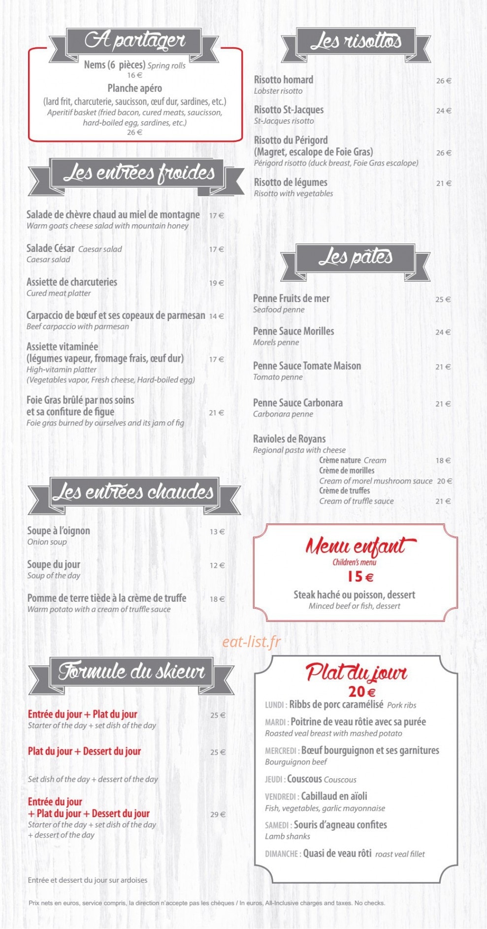 La Cabane — carte page 2