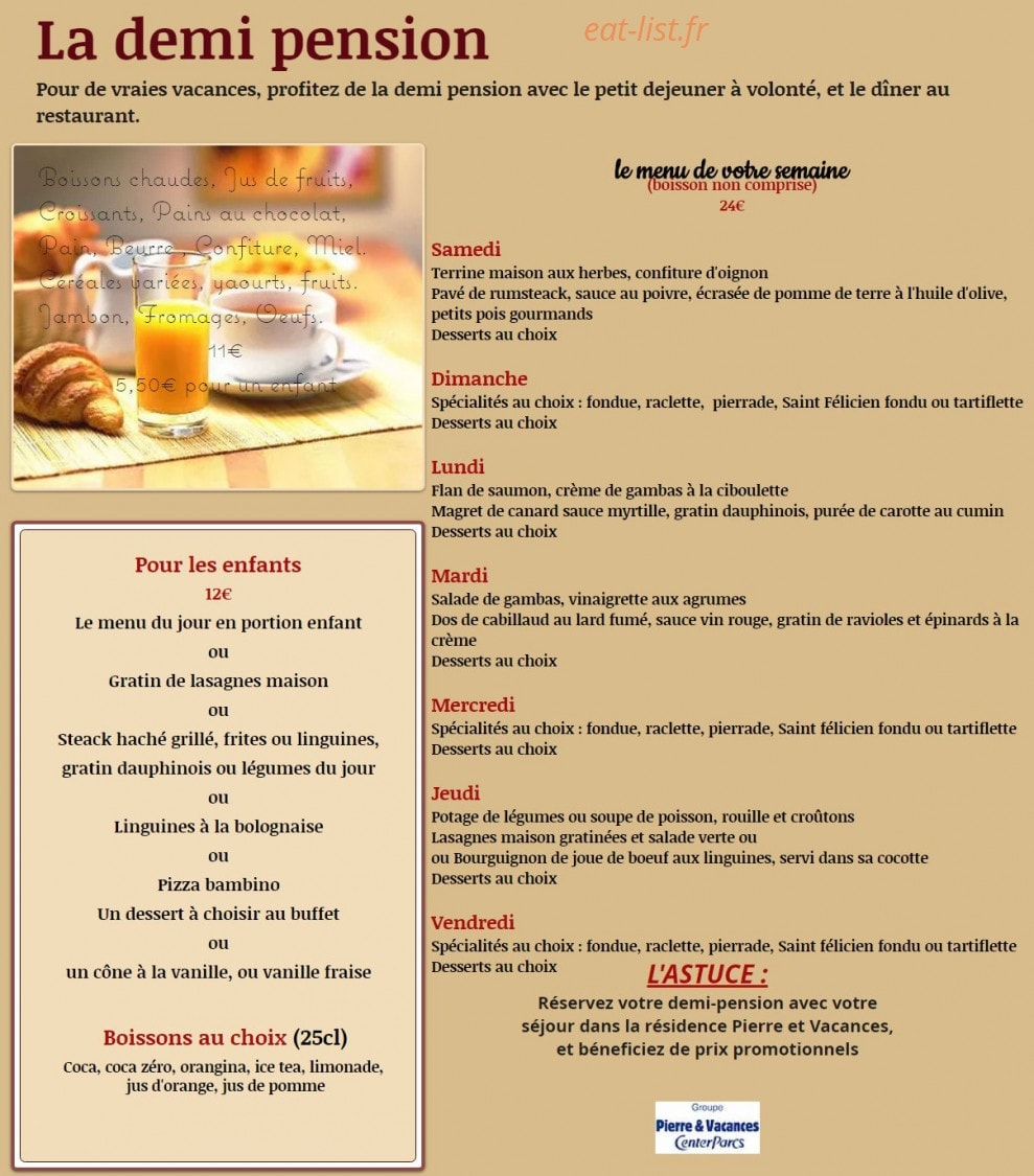 La Fondue — carte page 1