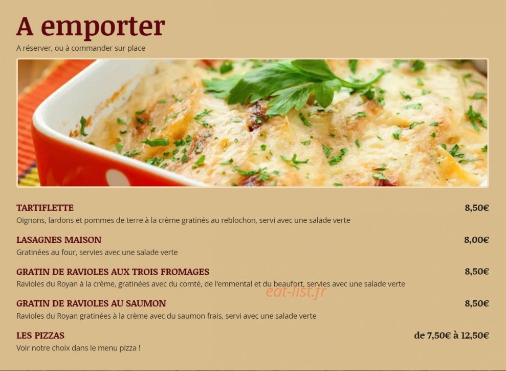 La Fondue — carte page 5
