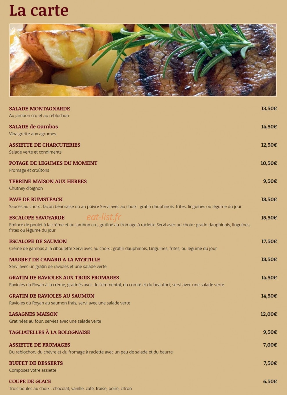 La Fondue — carte page 4