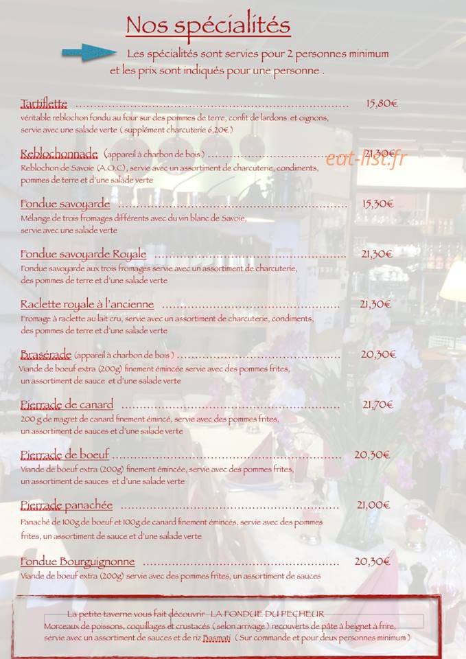 La petite taverne — carte page 4