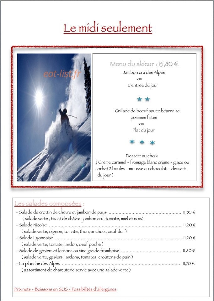 La petite taverne — carte page 2