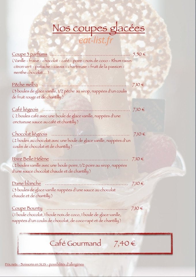 La petite taverne — carte page 6