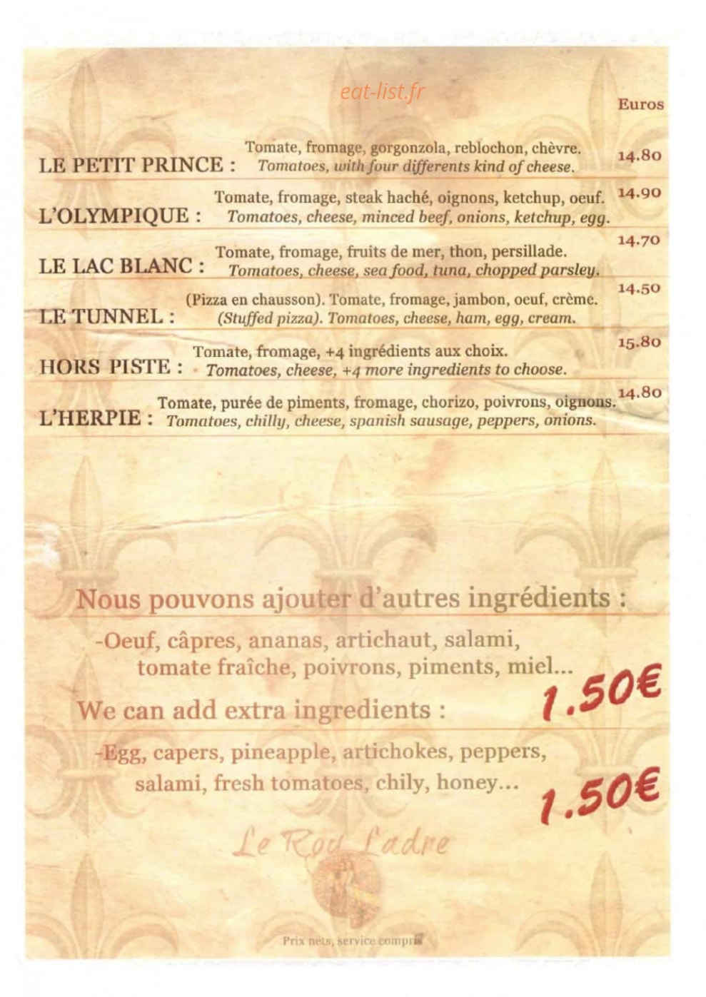 Le Roy Ladre — carte page 2