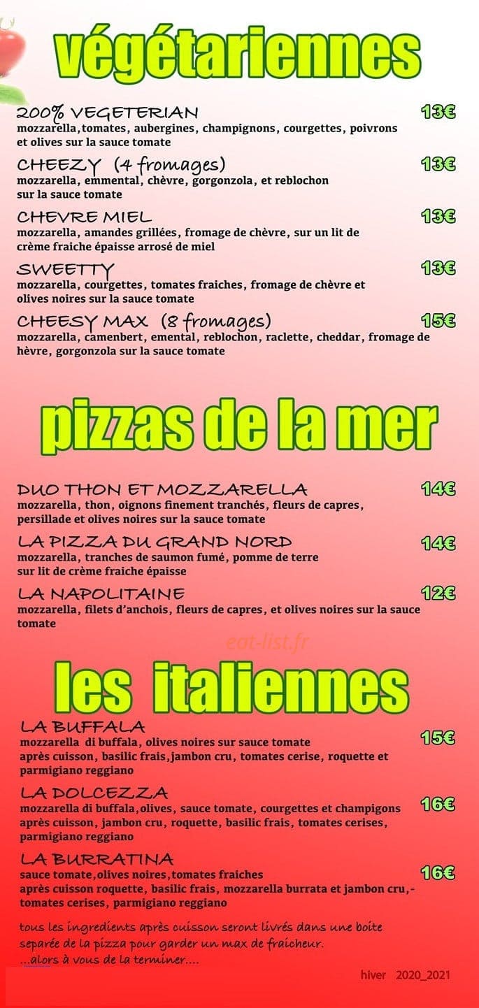 Papa Pizza — carte page 4