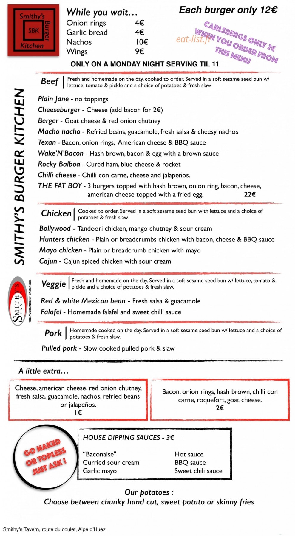 Smithy's Tavernadh — carte page 3