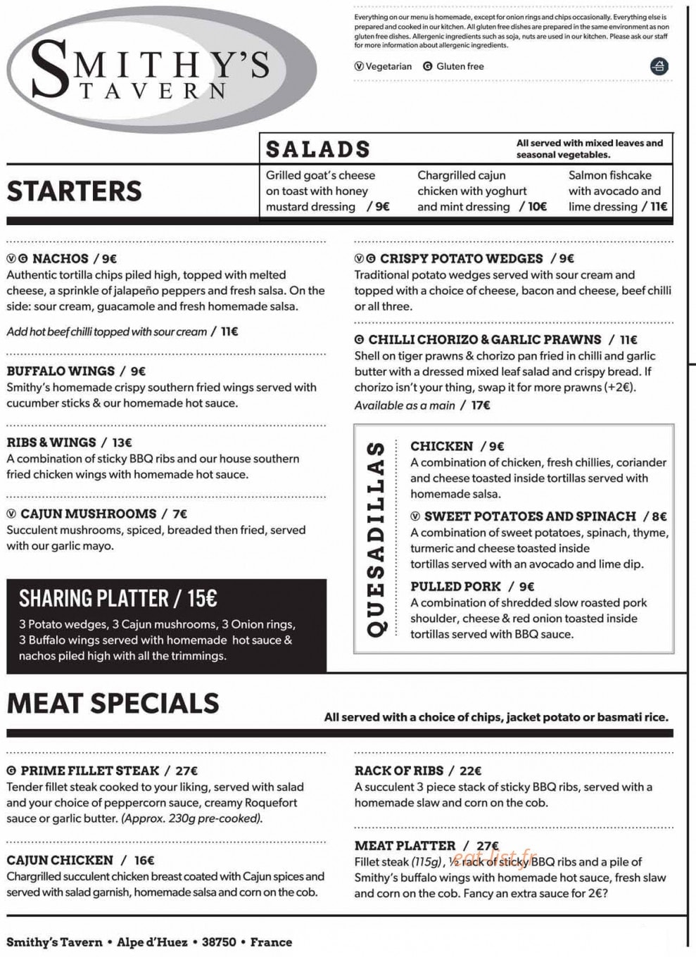 Smithy's Tavernadh — carte page 1