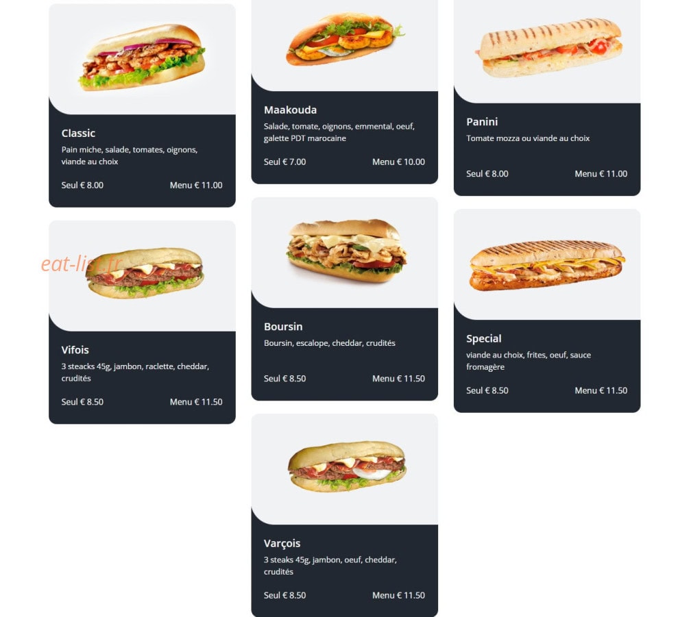 Chick and Food — carte page 5