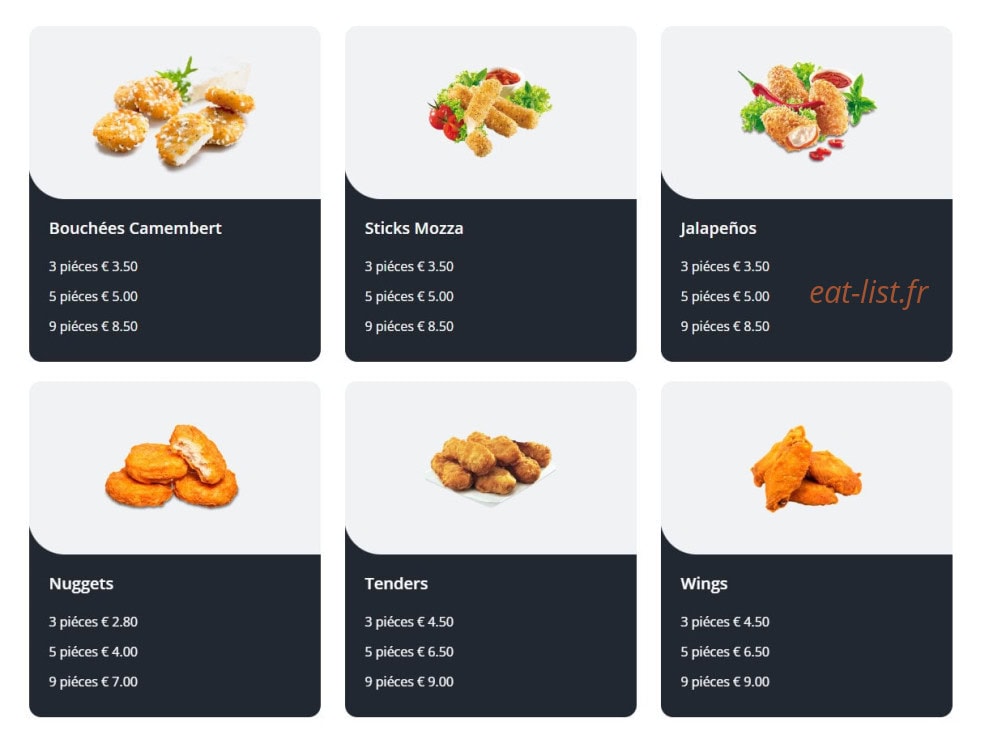 Chick and Food — carte page 9