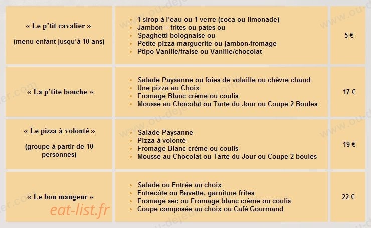 La Caleche — carte page 8