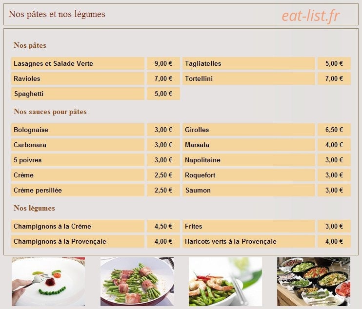 La Caleche — carte page 6