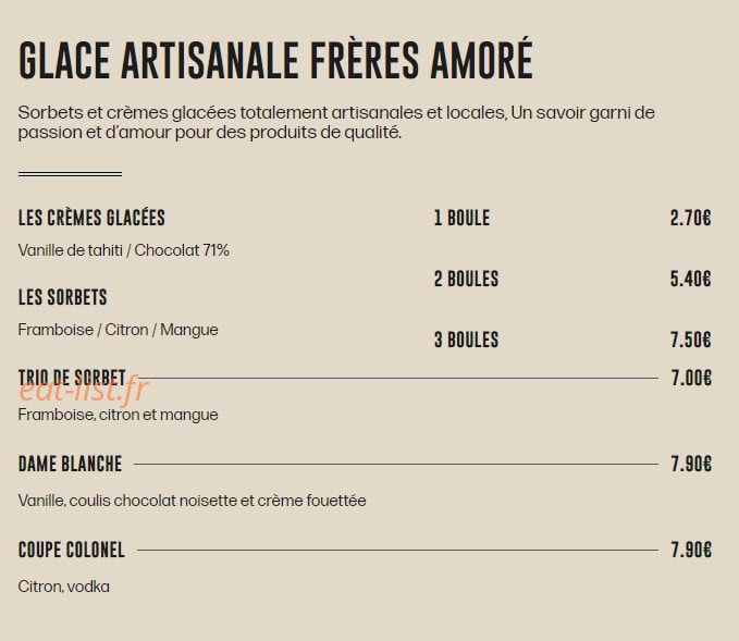 La Table des Bro's — carte page 8