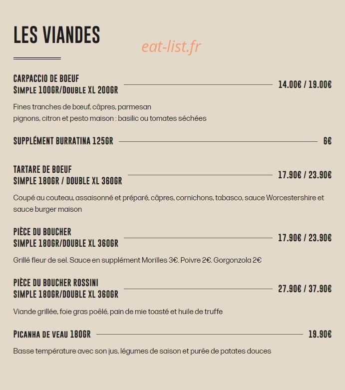 La Table des Bro's — carte page 4