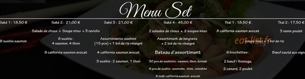 Le Saké — carte page 7