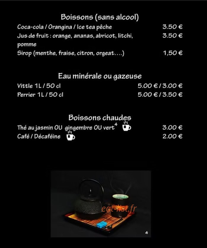 Le Saké — carte page 10
