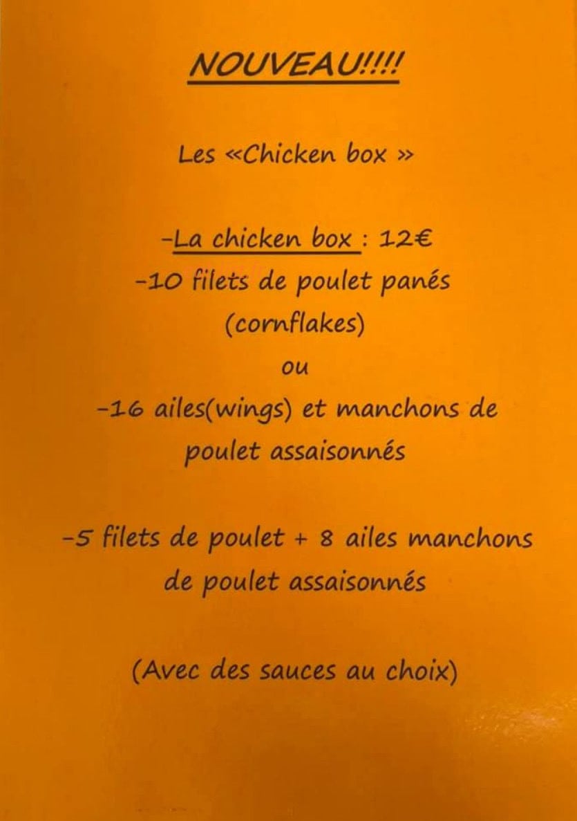 La P'tite Bouffe — carte page 3