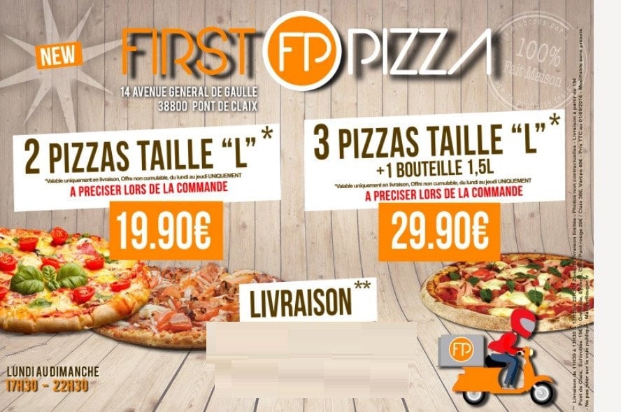 First pizza — carte page 2