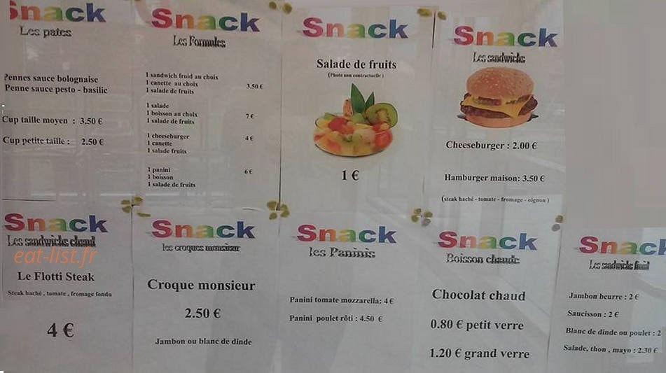 Flotti snack — carte page 4