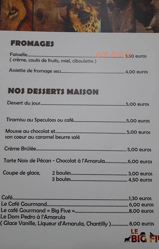 Le Big Five — carte page 4