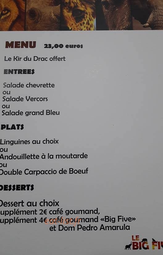 Le Big Five — carte page 6