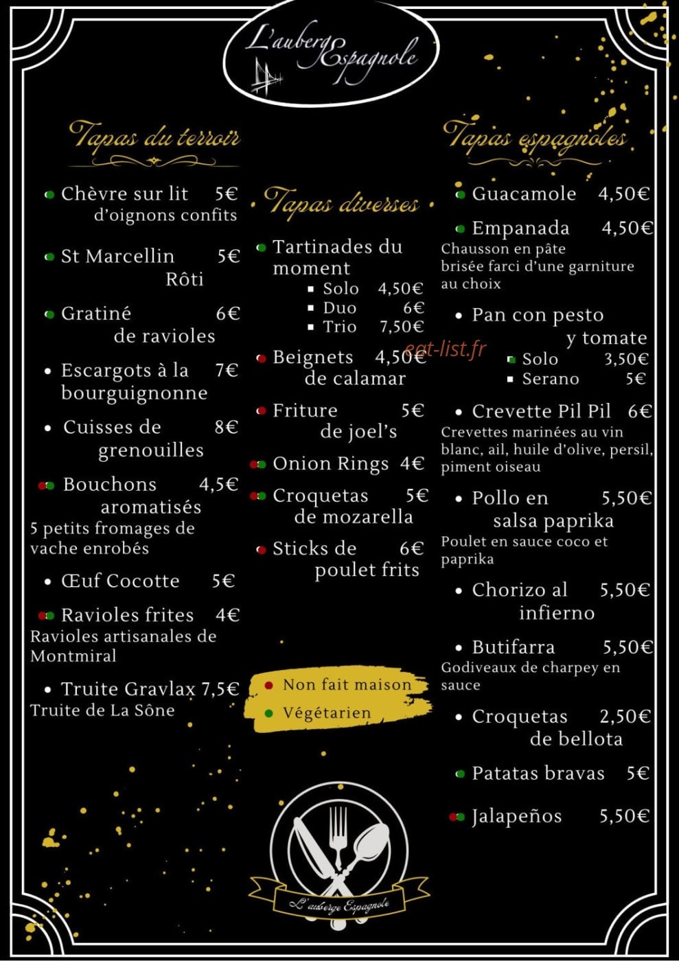 L'auberge Espagnole — carte page 5