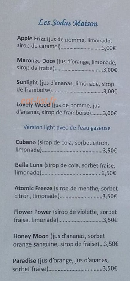 Le Comptoir du Bois d'Amour — carte page 3