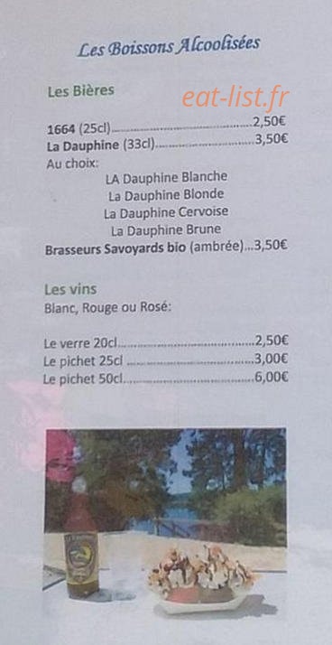Le Comptoir du Bois d'Amour — carte page 6