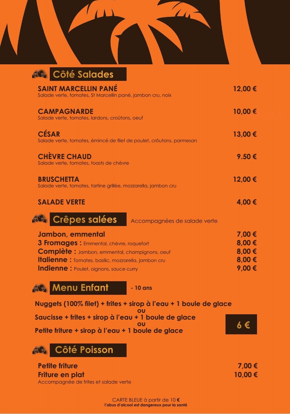 La Plage — carte page 2