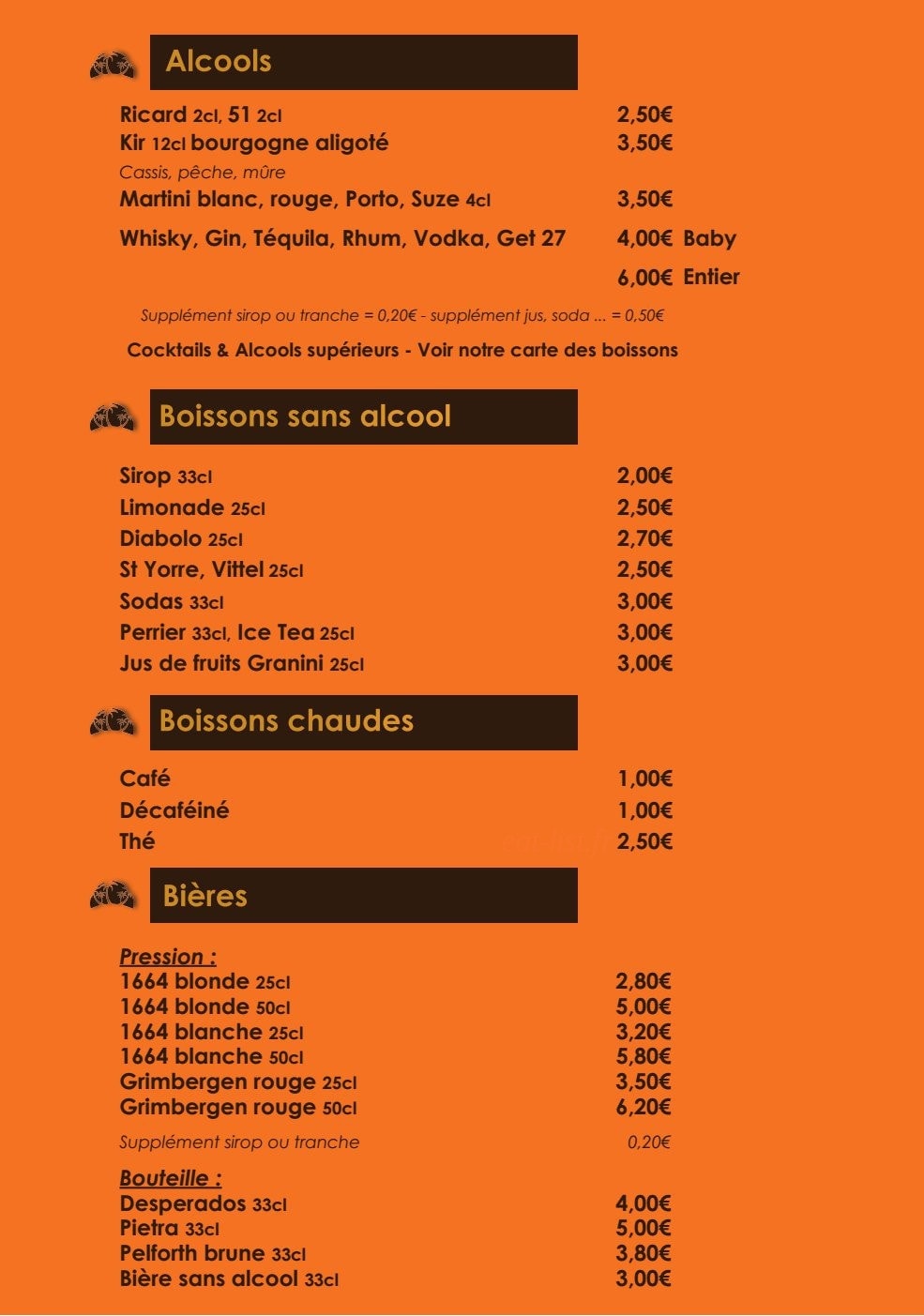 La Plage — carte page 4